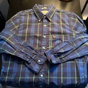 Abercrombie & Fitch Plaid button down Muscle XXL